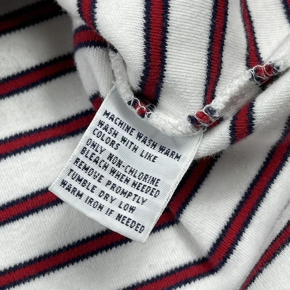 Polo Ralph Lauren Shirt Mens XL White Red‎ Striped Casual Preppy Workwear Travel
